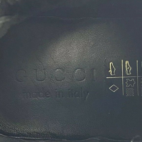 GUCCI Ankle Boots Mens 8.5 - 9 Black Leather KNIT main image 5